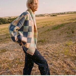 Urban Outfitters Colorful Checkered Cardigan